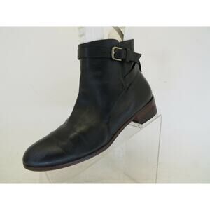 & And OTHER STORIES Black Leather Buckle Ankle Fashion Boots Bootie Size 40 EUR